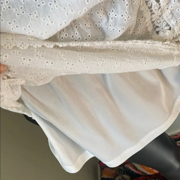 Altar'd State 100% Cotton White Eyelet Free Spirited Boho style Dress - Picture 11 of 13